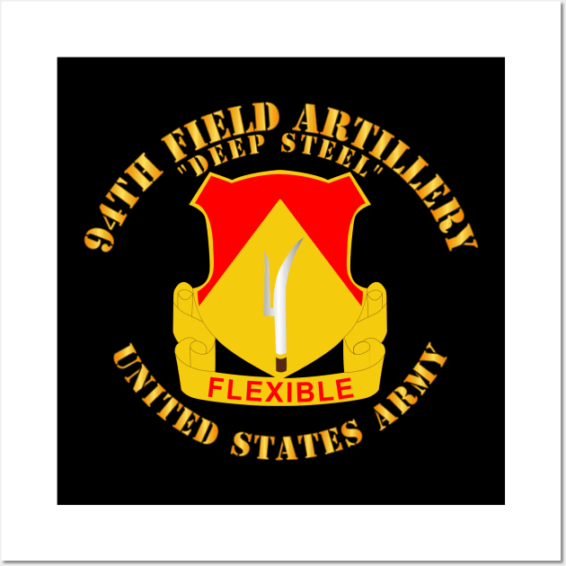 94th Field Artillery Regiment - Deep Steel w DUI Wall Art by twix123844